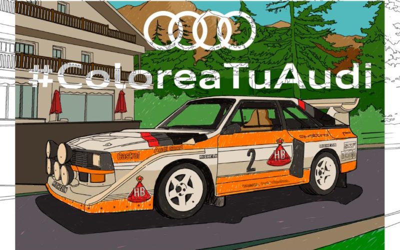Una de les il·lustracions per pintar d'Audi